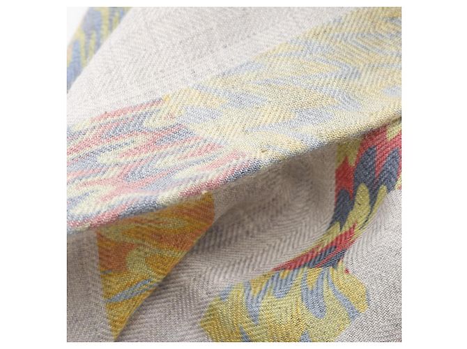 Hermès Sciarpa in seta e cashmere Hermes Carre90 MARBLE EX-LIBRIS Marrone - vista 10