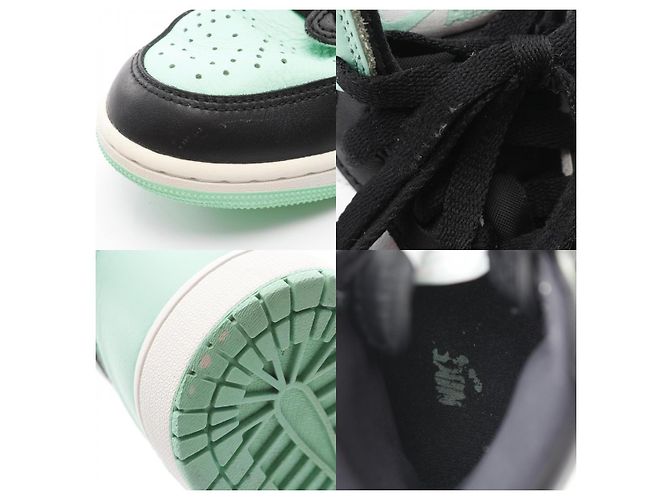 Autre Marque Nike AIR JORDAN 1 RETRO HIGH OG Leder Sneaker Schwarz Grün - Ansicht 10