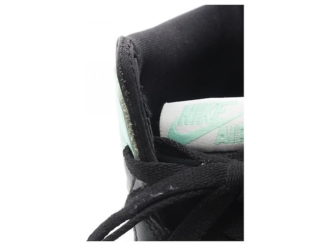 Autre Marque Nike AIR JORDAN 1 RETRO HIGH OG Leder Sneaker Schwarz Grün - Ansicht 9