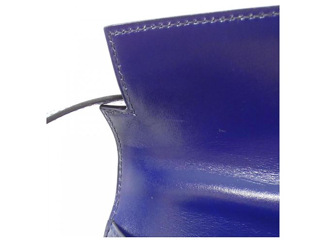 Hermès Hermes Mini Kelly Box Calf Blu - vista 10