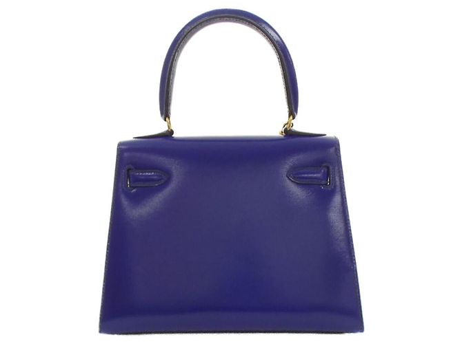 Hermès Hermes Mini Kelly Box Calf Blu - vista 2