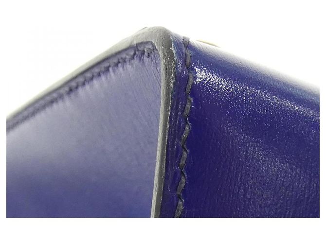 Hermès Hermes Mini Kelly Box Calf Blu - vista 3