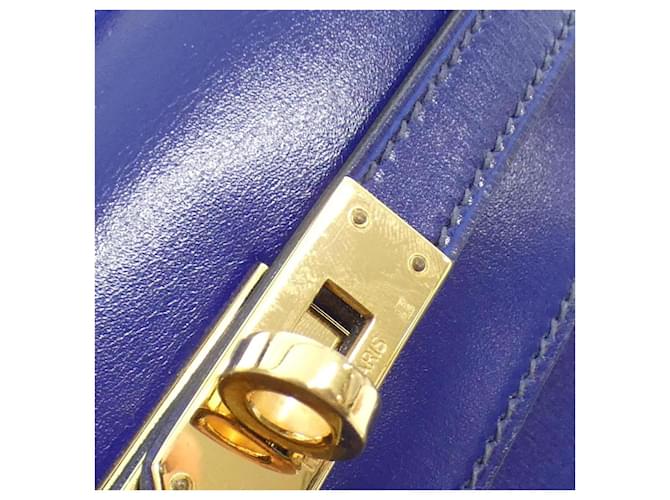 Hermès Hermes Mini Kelly Box Calf Blu - vista 7