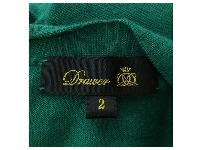 Autre Marque Tejido de seda y cachemira Drawer Verde - vista 4