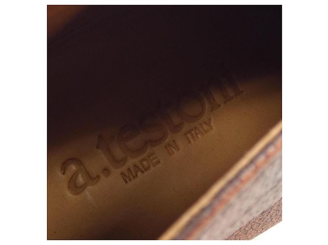 Autre Marque Lederstiefel a.testoni Braun - Ansicht 6