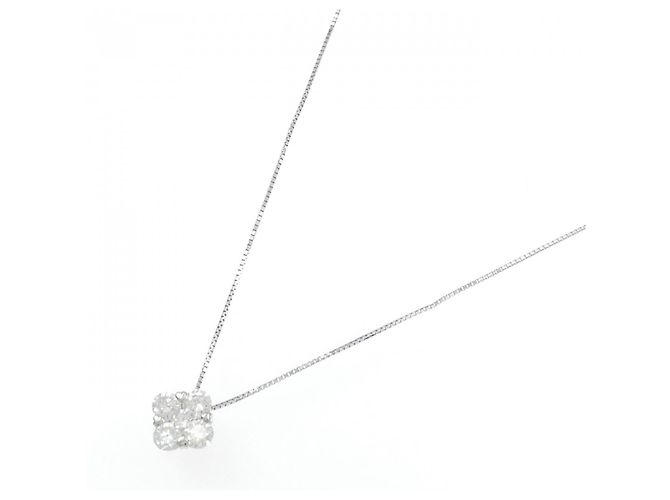 Autre Marque Collana in Diamanti Pt900 K18WG Argento - vista 2