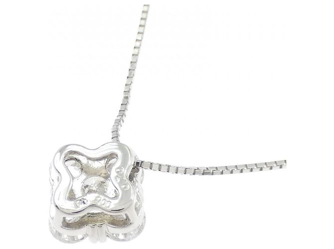 Autre Marque Collana in Diamanti Pt900 K18WG Argento - vista 4