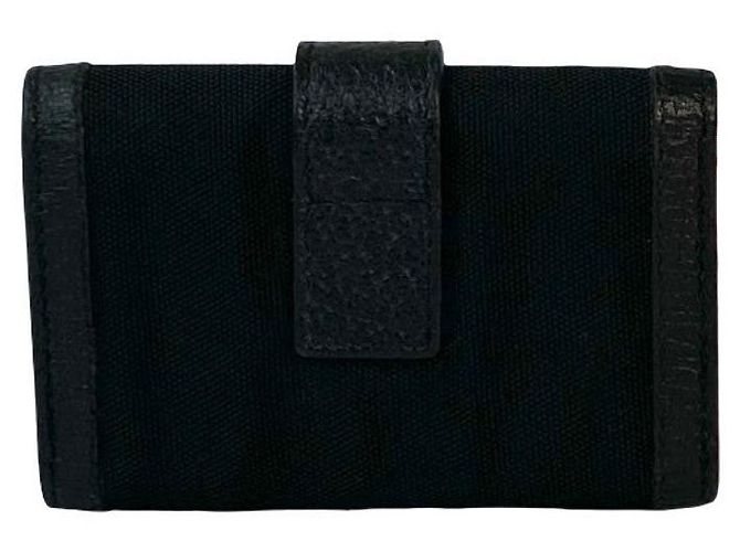 Gucci Leather Nylon Key Case Black - view 3