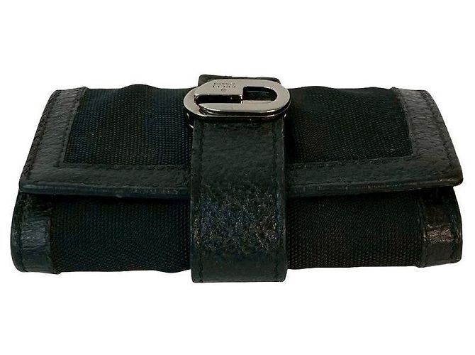 Gucci Leather Nylon Key Case Black - view 4