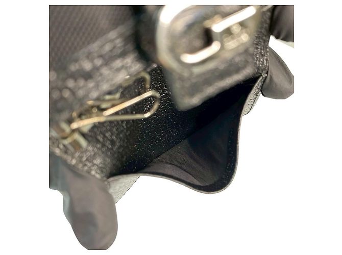 Gucci Leather Nylon Key Case Black - view 9