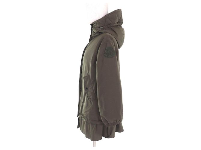 Giacca in piumino di poliestere Moncler IRUS Verde Cachi - vista 2