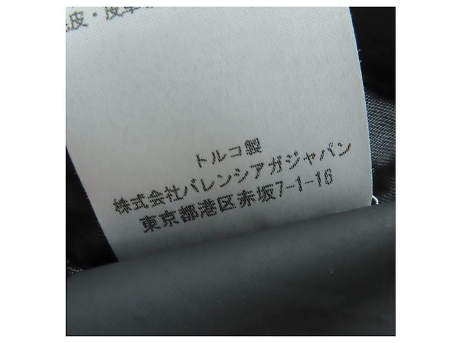 Everyday Balenciaga Lederjacke Schwarz - Ansicht 12