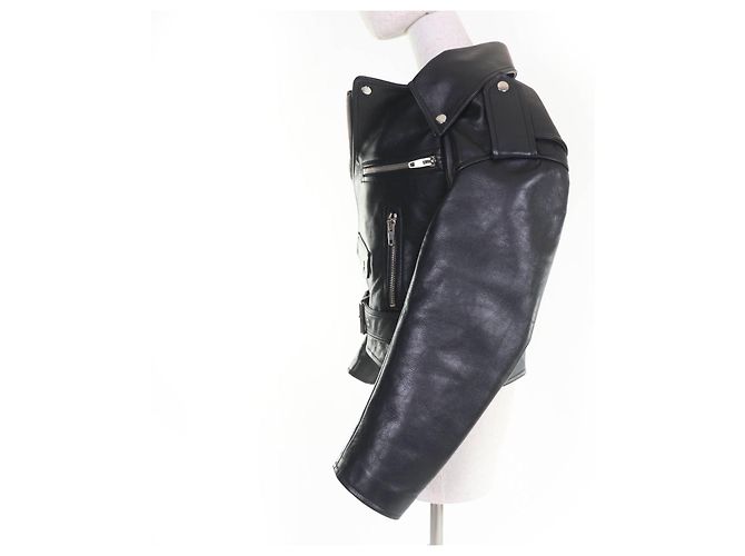 Everyday Balenciaga Lederjacke Schwarz - Ansicht 2