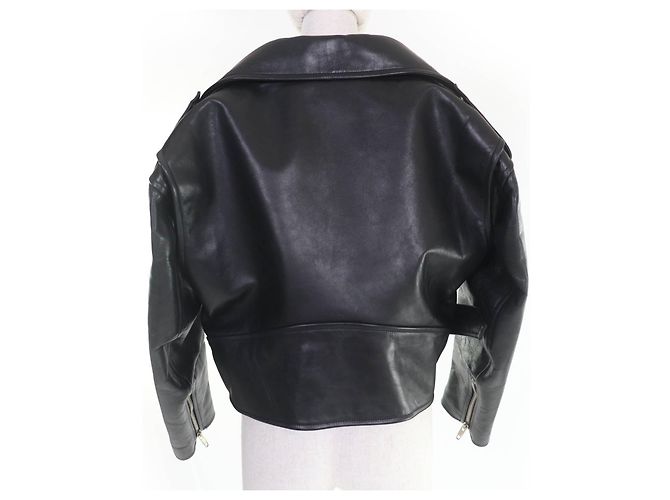 Everyday Balenciaga Lederjacke Schwarz - Ansicht 3