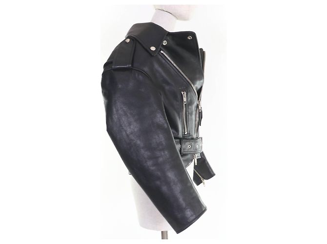 Everyday Balenciaga Lederjacke Schwarz - Ansicht 4