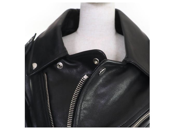 Everyday Balenciaga Lederjacke Schwarz - Ansicht 6