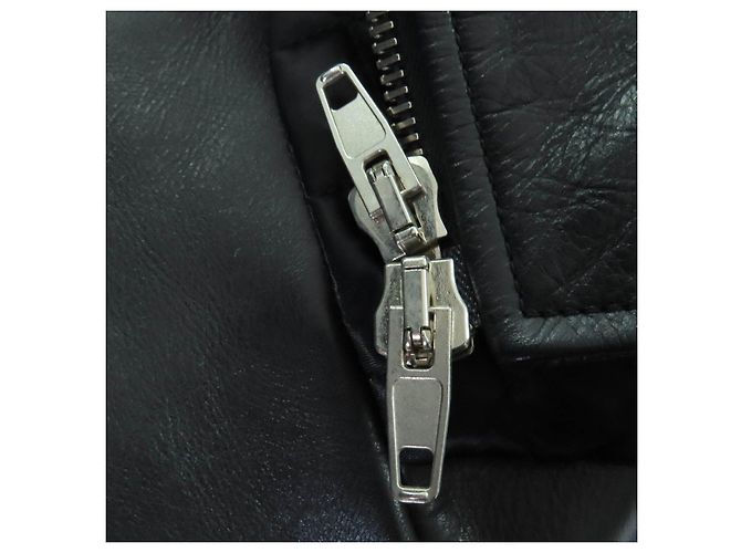 Everyday Balenciaga Lederjacke Schwarz - Ansicht 8