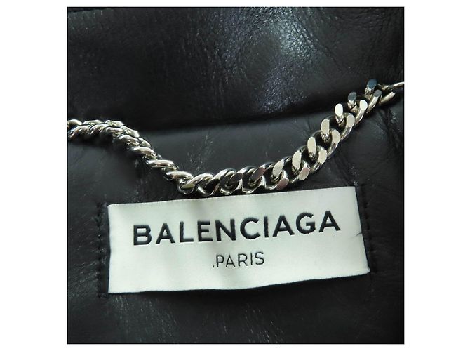 Everyday Balenciaga Lederjacke Schwarz - Ansicht 9