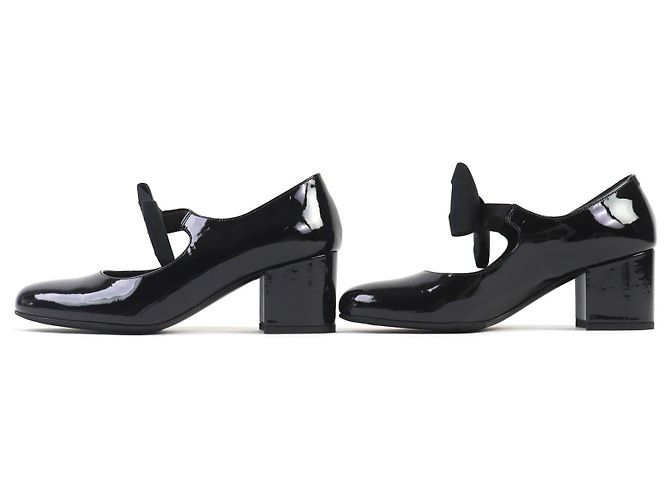 Timeless Décolleté Chanel Merry Jane COCO Mark in vernice Nero - vista 2