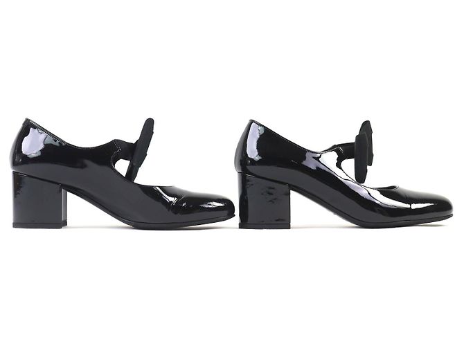 Timeless Décolleté Chanel Merry Jane COCO Mark in vernice Nero - vista 3