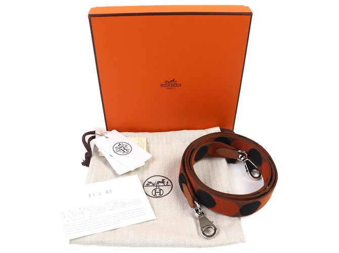 Hermès Tracolla in tela Hermes Flipper Ball Marrone - vista 2