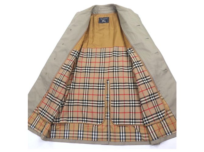 Abrigo Burberry 100% lana con forro de algodón Beige Caqui - vista 4