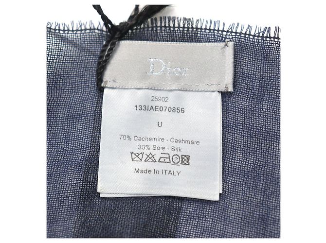 Sciarpa in cashmere Dior HOMME Blu - vista 9