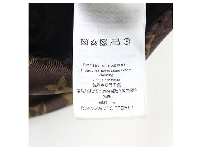 Louis Vuitton Logo Button Leder-Switching-Kleid Braun - Ansicht 11