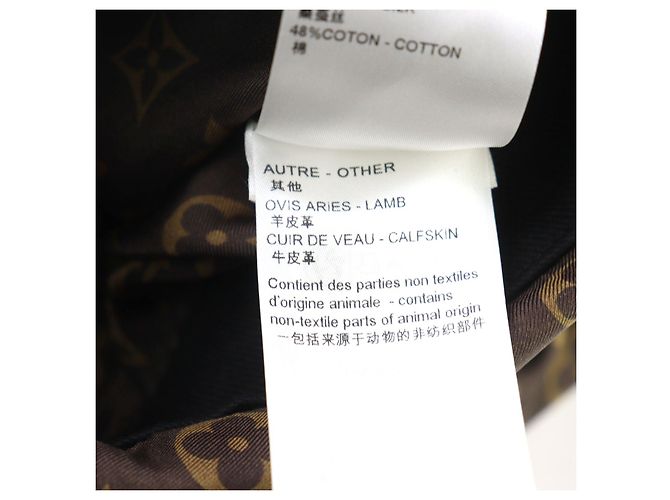 Louis Vuitton Logo Button Leder-Switching-Kleid Braun - Ansicht 13