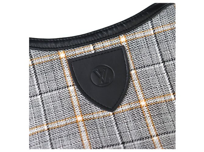 Louis Vuitton Logo Button Leder-Switching-Kleid Braun - Ansicht 9