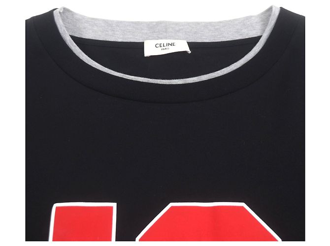Céline Camiseta CELINE Skater de jersey de algodón Castaño Negro - vista 2