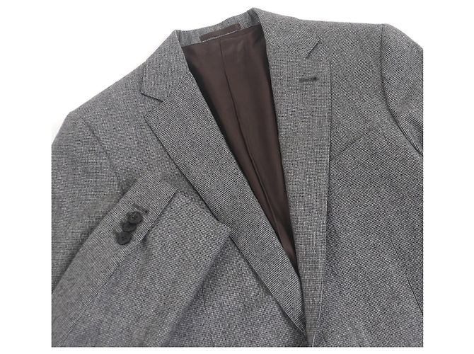 Louis Vuitton Houndstooth Wool Suit Brown - view 2