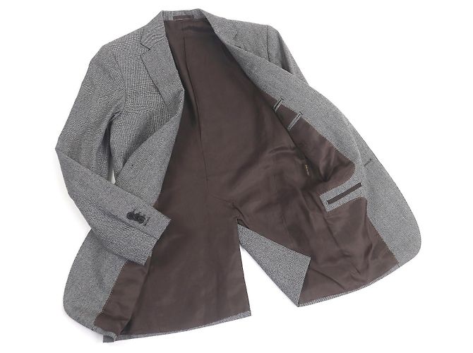 Louis Vuitton Houndstooth Wool Suit Brown - view 3