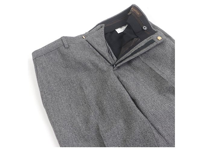 Louis Vuitton Houndstooth Wool Suit Brown - view 5