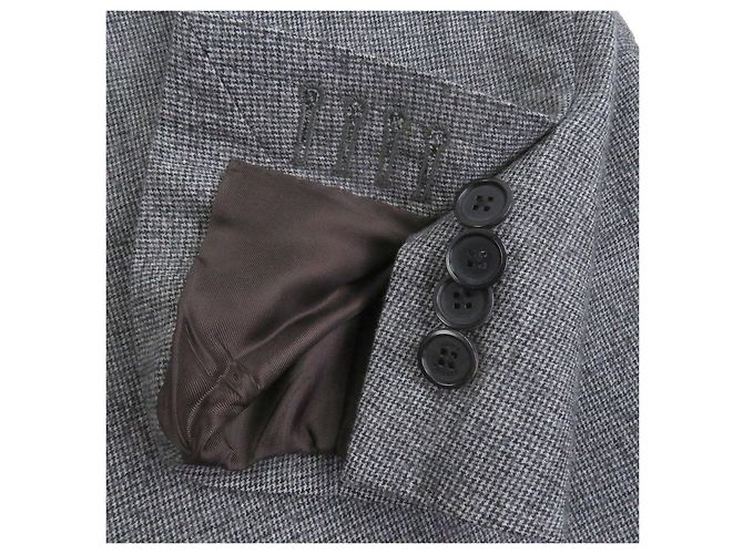 Louis Vuitton Houndstooth Wool Suit Brown - view 8