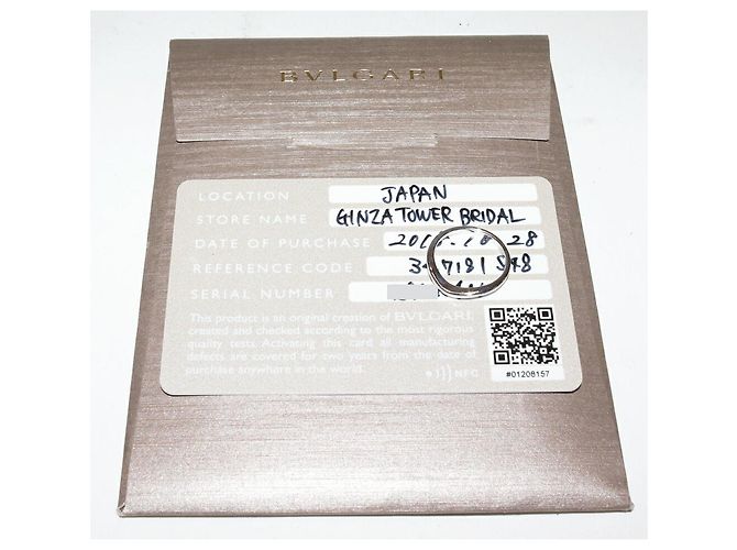 Bulgari Bvlgari Fedi Pt950 Ring Größe 8 Silber - Ansicht 3