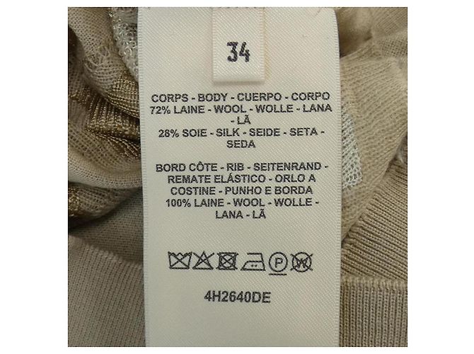 Hermès Top de punto Hermes Beige - vista 3