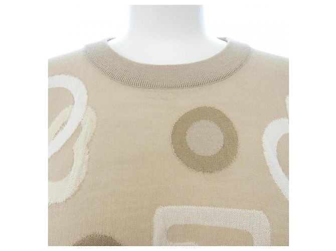 Hermès Top de punto Hermes Beige - vista 5