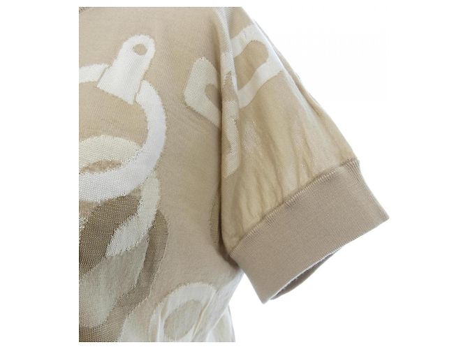 Hermès Top de punto Hermes Beige - vista 6