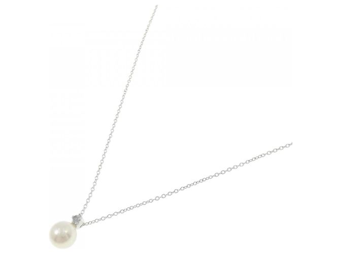 Autre Marque Collana con perle Akoya e oro bianco Au750 Argento - vista 2