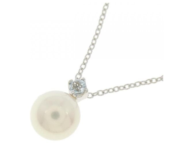 Autre Marque Collana con perle Akoya e oro bianco Au750 Argento - vista 3