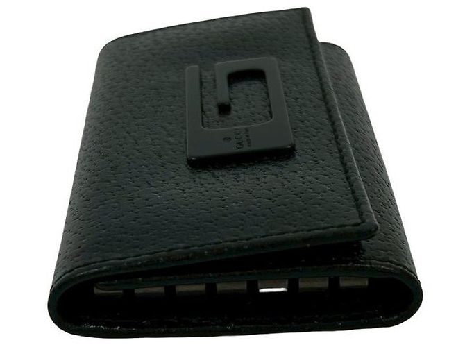 Gucci Leather Trifold Key Case Black - view 6