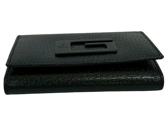 Gucci Leather Trifold Key Case Black - view 7