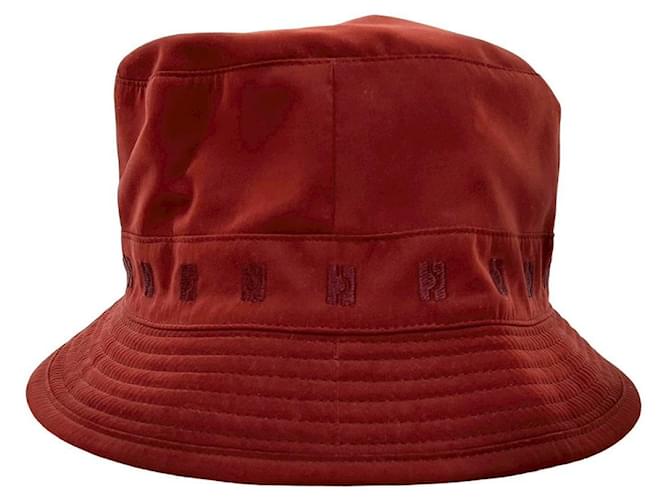 Hermès Cappello a secchiello Hermes Rosso - vista 5
