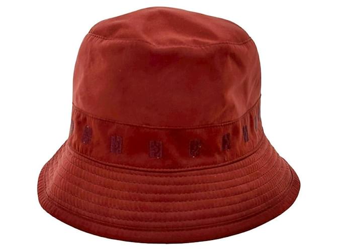 Hermès Cappello a secchiello Hermes Rosso - vista 7