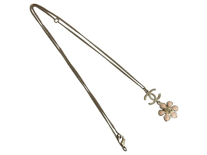 Timeless Chanel Coco Mark Flower Perlenkette mit Kunstperlen Golden - Ansicht 6