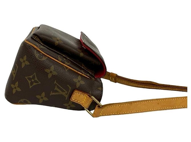 Mini borsa a tracolla Louis Vuitton Vivasite Monogram Marrone - vista 7