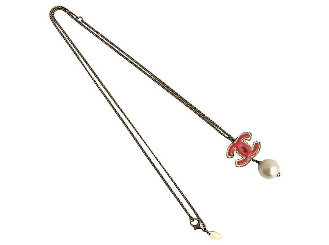 Timeless Collana Chanel Coco Mark Swing Pearl D'oro - vista 5