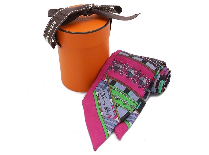 Hermès Pañuelo Twilly Hermes Púrpura - vista 5