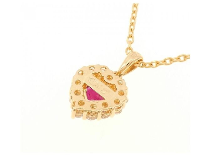 Autre Marque Collana in oro giallo Au750, rubino e diamante Rosso - vista 4